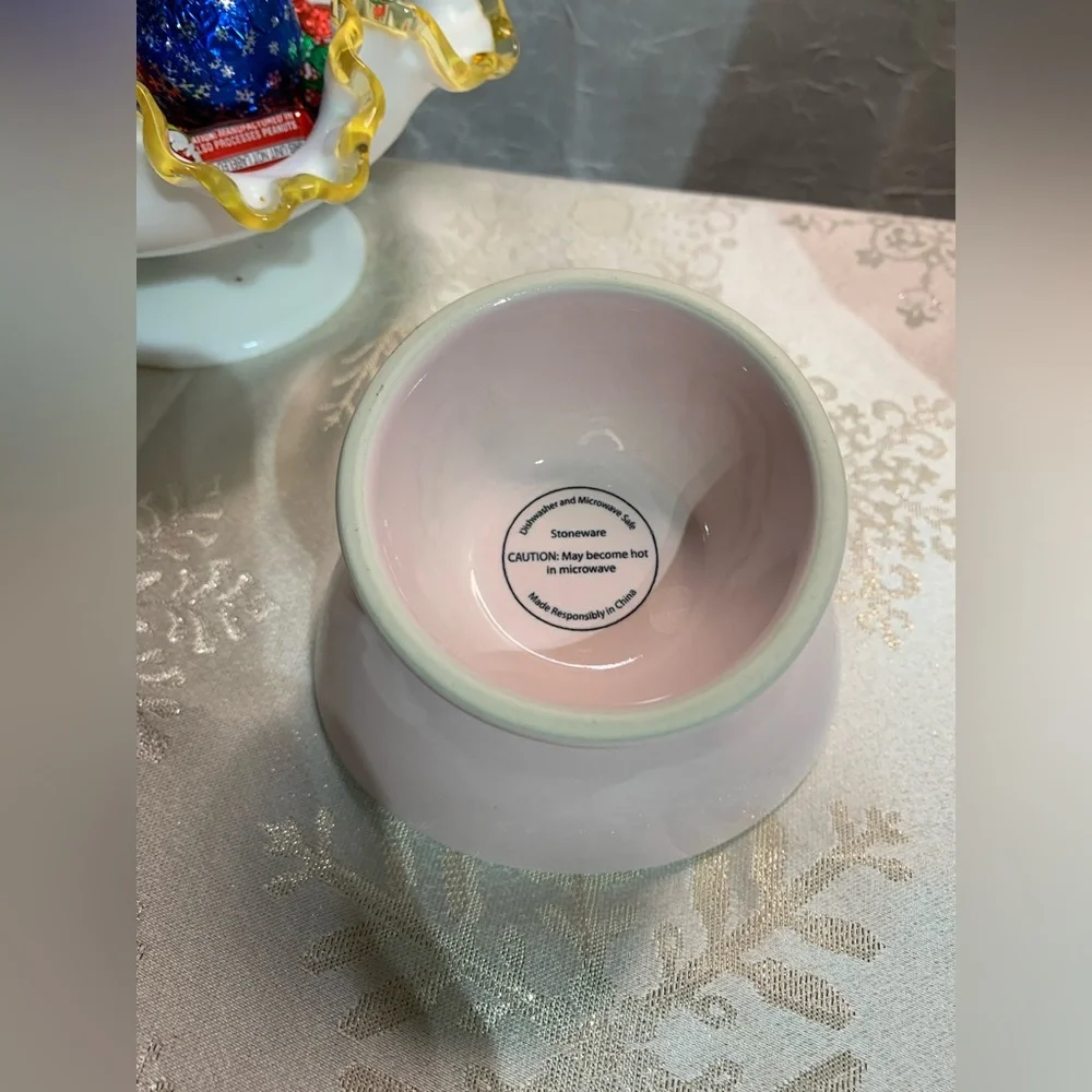 Pink Raised Cat Food Bowl